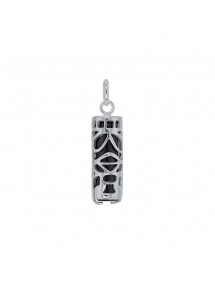 Tiki Onyx Anhänger Symbol Weisheit in Rhodium Silber 316113 Laval 1878 34,90 €