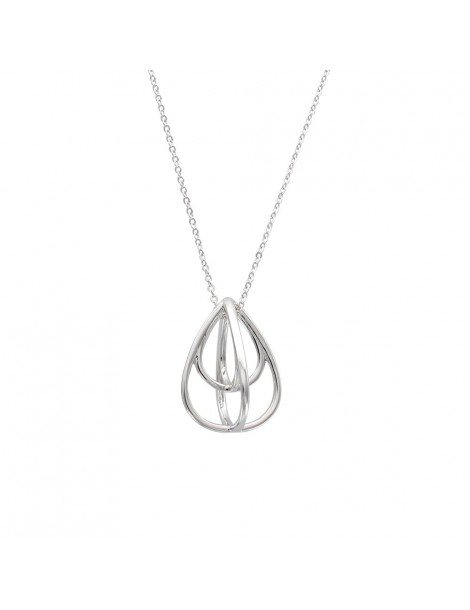 Collier avec pendentif ovale et volute en argent rhodié 317361 Laval 1878 54,00 €