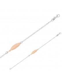 Bracelet en argent rhodié avec plume en argent doré rose 31812574 Laval 1878 22,00 €