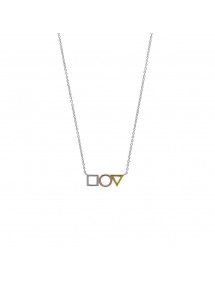 Collier formes géométriques en argent, argent doré et doré rose 317517 Laval 1878 33,50 €