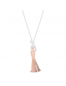 Collana in argento con donna in abito lungo in argento oro rosa 31710345 Laval 1878 64,00 €