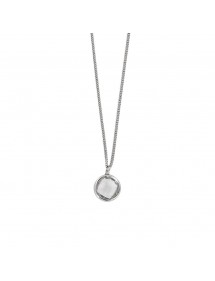 Collier en argent rhodié rond orné d'un oxyde de zirconium blanc 3171024 Laval 1878 32,00 €