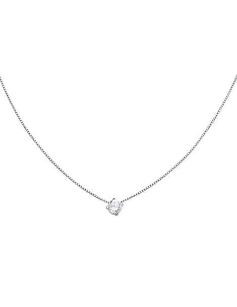 Collier en argent rhodié orné d'un oxyde de zirconium - ø 5 mm 317909 Laval 1878 29,90 €