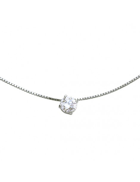 Halskette in Rhodium Silber mit einem Zirkonoxid - ø 7 mm 3170058 Laval 1878 34,50 €