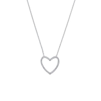 Collier cœur en argent rhodié et oxydes de zirconium 31710430 Laval 1878 52,00 €