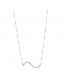 Collana in argento rodiato microserti a onda e ossidi di zirconio 31710336 Laval 1878 47,50 €