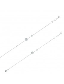 Rhodium Silber Armband mit 2 vollen Kreisen und durchbrochenen und Oxid 318144 Laval 1878 38,00 €