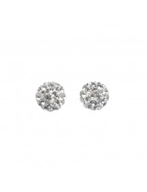 Boucles d'oreilles boule en argent rhodié et Cristal de Swarovski 3130757 Laval 1878 32,00 €