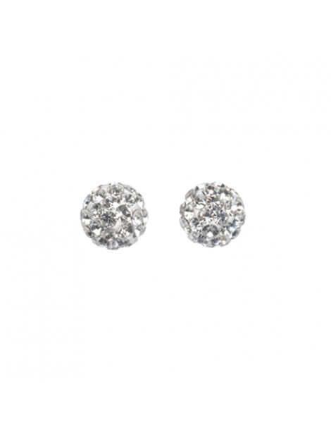 Boucles d'oreilles boule en argent rhodié et Cristal de Swarovski 3130757 Laval 1878 32,00 €