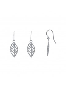 Boucles d'oreilles "feuille ajourée" en argent rhodié 3131609 Laval 1878 32,00 €