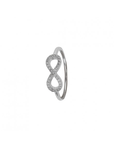 Ring "Symbol of Infinity" rhodium silver and zirconium oxides 31114032 Laval 1878 48,00 €