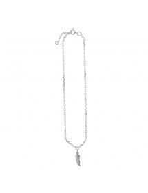 Anklet chain decorated with a rhodium silver feather 3113025 Laval 1878 29,90 €