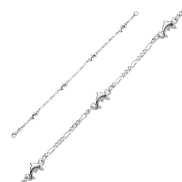 Pulsera de abalorios Figaro con delfines en plata de ley 3180649 Laval 1878 56,00 €