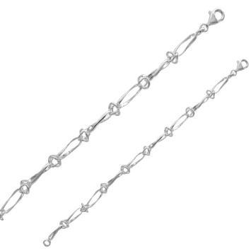 Pulsera de enlace alternativo de plata maciza rectangular 31812547 Laval 1878 79,90 €