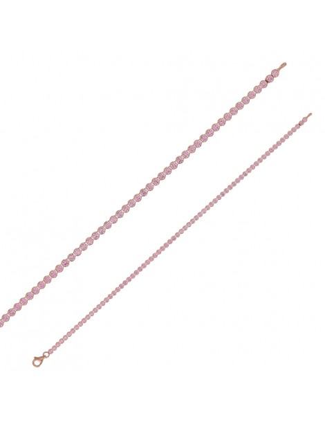 Flussarmbänder in Silber Rosa ∅ 2,10 mm, B 18 cm, 4 Farben