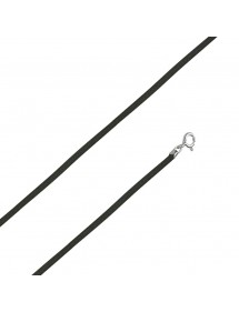 Black suede cord with solid silver clasp - L 40 cm 317613 Laval 1878 12,00 €