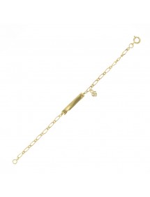 Baby identity bracelet with heart in gold plated and oxides 3286361 Suzette et Benjamin 49,90 €