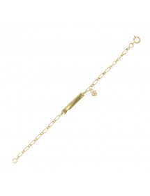 Bracciale identificativo bambino con cuore in oro placcato e ossidi 3286361 Suzette et Benjamin 49,90 €