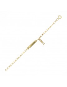 Bracciale identificativo bambino con coniglio in oro placcato e ossidi 3286360 Suzette et Benjamin 52,00 €