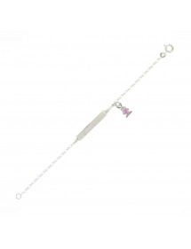 Bracciale identificativo in argento rodiato decorato con ossidi 31812387 Suzette et Benjamin 42,00 €