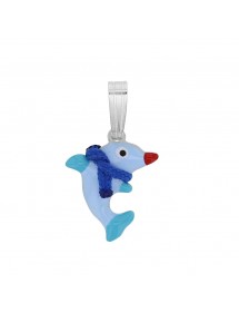 Pendant dolphin with a scarf rhodium silver 31610450 Suzette et Benjamin 18,00 €