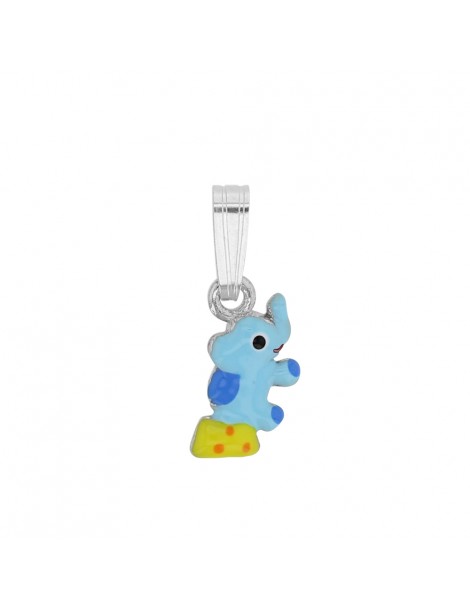 Ciondolo elefante blu seduto in argento rodiato 31610458 Suzette et Benjamin 26,00 €