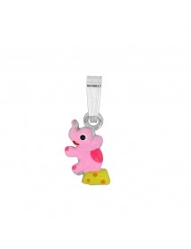 Pendentif éléphant fille assis avec socle en argent rhodié 31610457 Suzette et Benjamin 26,00 €