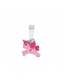 Pendentif Licorne rose en argent rhodié 31610452 Suzette et Benjamin 28,00 €