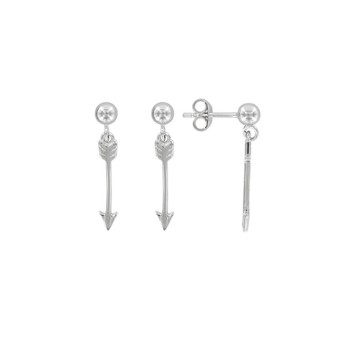 Boucles d'oreilles flèche en argent rhodié 3131440 Laval 1878 42,00 €