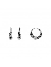 Earrings with black motifs in sterling silver 3131677 Laval 1878 19,90 €