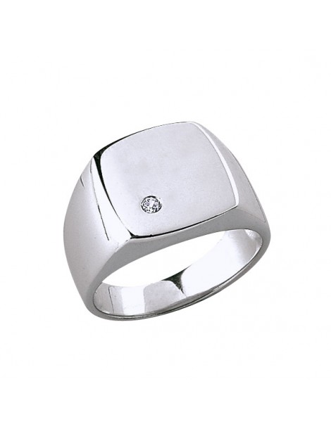 Anillo de sello de plata de rodio con óxido de circonio 3110009 Laval 1878 84,00 €