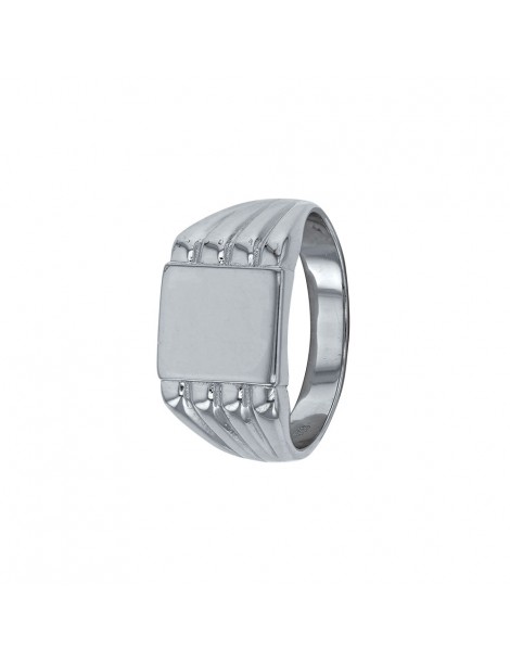 Square signet ring in rhodium silver 311443 Laval 1878 89,00 €
