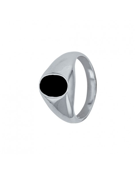 Anello in argento massiccio a forma ovale e ricoperto di onice nero 311225 Laval 1878 66,00 €