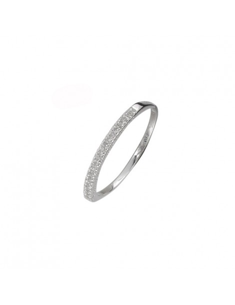 Half-turn alliance in rhodium silver decorated with zirconium oxides 3111291 Laval 1878 32,00 €