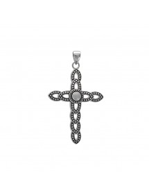 Cross pendant matte gray patinated steel 31610346 One Man Show 36,90 €