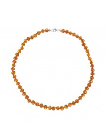 Necklace with round amber beads silver clasp 3170541 Nature d'Ambre 52,00 €