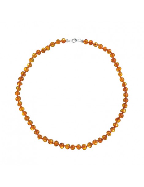 Collana con perle d'ambra tonde fermaglio in argento 3170541 Nature d'Ambre 52,00 €