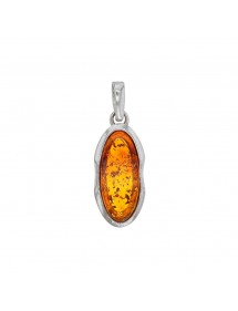 Pendentif ovale en ambre dans une armature argent rhodié 31610468RH Nature d'Ambre 35,00 €