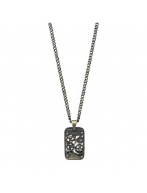 Rectangular shape necklace with cut steel wheels 317415 One Man Show 59,90 €