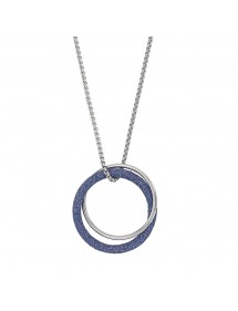 Doppia collana rotonda in acciaio, 1 acciaio e 1 glitter blu 317251BL One Man Show 46,90 €