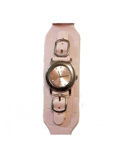 Montre dame Jean Patrick bracelet façon croco rose 770918 Jean Patrick 18,00 €