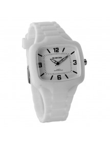 Orologio da uomo a forma di rettangolo e cinturino in silicone bianco 752640B One Man Show 18,90 €