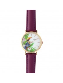 Orologio al tucano di Lutetia, braccialetto sintetico viola 750140V Lutetia 38,00 €