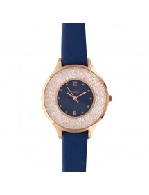 Montre Lutetia bleu marine, boîtier doré rose, cadran avec pierres 750128BM Lutetia 59,90 €