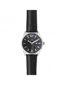 Orologio Lutetia con dat, cassa in metallo, cinturino in coccodrillo nero 750149SN Lutetia 79,90 €