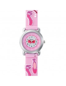 Montre pédagogique DOMI, motif Danse, bracelet silicone rose 753955 DOMI 29,90 €