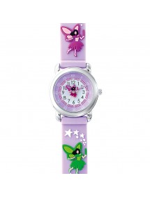 Montre pédagogique DOMI, motif fées, bracelet silicone violet 753956 DOMI 39,90 €