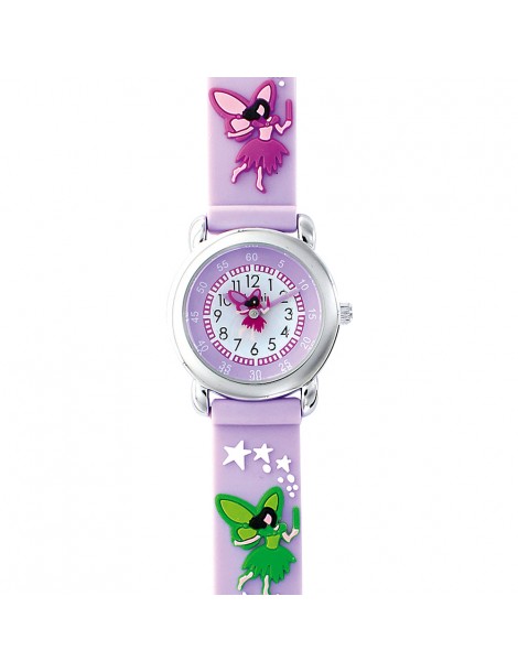 Montre pédagogique DOMI, motif fées, bracelet silicone violet 753956 DOMI 29,90 €