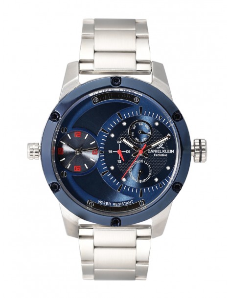 Montre homme Daniel Klein Exclusive, double horaire cadran bleu DK11198-5 Daniel Klein 119,90 €