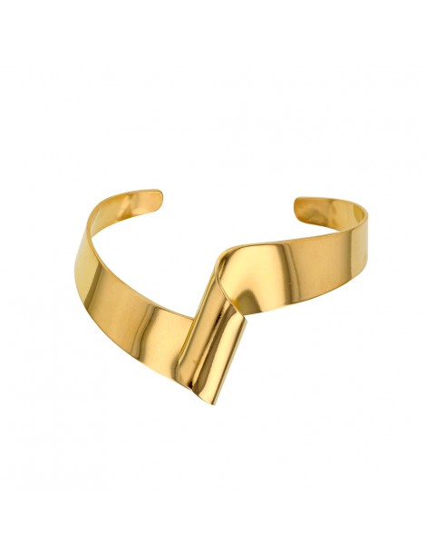 Straight bracelet curved shape in yellow steel 318089 One Man Show 36,00 €